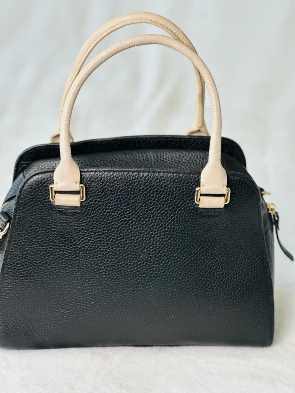 Kate Spade New York Henderson Street Sawyer Satchel Bag In Black/ Pumice Color